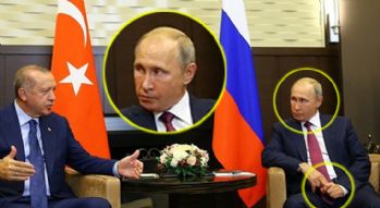 Putin'in bu şeytanî bakışını AA servis etti, Sputnik yayınladı