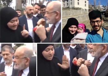 Karamollaoğlu, şehid eşini neredeyse yumruklayacaktı