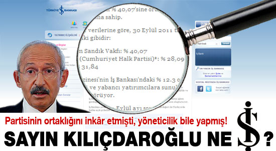 İş Bankası'nın CHP'ye ait hisseleri hazineye devredilsin