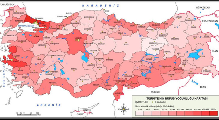 Türkiye'nin nüfusu 82 milyon 3 bin 882