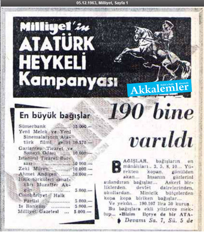 Karanlık bir el kuyuya bir taş attı: Altından tüm ülke için heykel kampanyası çıktı